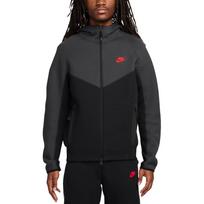 Nike Sportswear Tech Fleece Užtraukiama striukė su gobtuvu vyriška striukės Juoda Tamsiai dūminės pilkos Šviesiai tamsiai raudona FB7922-013 L black