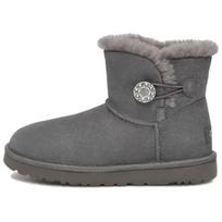 UGG Mini Bailey Button Crystals Short Snow Boots Women boots Charcoal 1138170-CHRC 36 gray