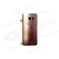 Samsung G935F Galaxy S7 Edge galinis baterijos dangtelis rožinis (rose pink) (naudotas grade B, originalus)