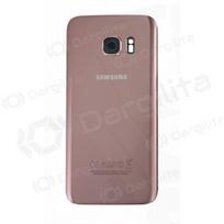 Samsung G930F Galaxy S7 galinis baterijos dangtelis rožinis (rose pink) (naudotas grade A, originalus)