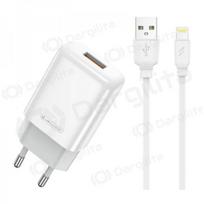 Telefono įkroviklis Jellico EU01 12 W USB-A Lightning baltas