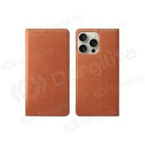 Samsung Galaxy A51 dėklas "HDD Magnetic Wallet Case" (rudas)
