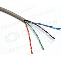 Kabelis ryšio Excel 100-065 Cat5 U/UTP  (PVC, ECA, pilkas, ritė 305m.)