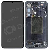 Samsung Galaxy S25+ ekranas (juodas) (su rėmeliu) (assembled service pack)