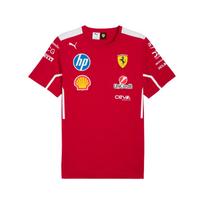 Puma X Ferrari Collaboration Scuderia Team HP 2025 Copy Series Comfortable Crew Neck Pullover Short Sleeve T-Shirt Men T-Shirts Deep-Cherry 76394501 XL