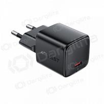 Telefono įkroviklis Acefast A118 30 W USB-C PD QC GaN juodas
