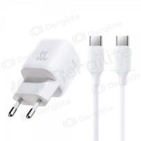 Telefono įkroviklis Joyroom JR-TG7 33 W USB-C + USB-A PD QC PPS baltas