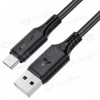 USB-C laidas Acefast C17-04 USB-A į USB-C 1.2 m 3A juodas