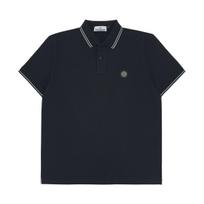 Stone Island Ss25 Compass Logo Patch Short Sleeve Polo Shirt Men Polo Shirts Navy-Blue K1S1522002SCS0018-V0020 S