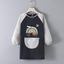 Long Sleeved Kids Painting Apron Polyester Baking Bibs New Art Bibs S1 yellow