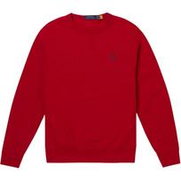 Polo Ralph Lauren SS26 Vienspalvis apvalios apykaklės vilnos džemperis vyriškas džemperis 710790783-022 L brown