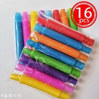 Toys 8PCS Colorful Telescopic Tube Pop Tube Stretching Tube Corrugated Tube Children Adult Stress Relief Toy Learning Educational Folding