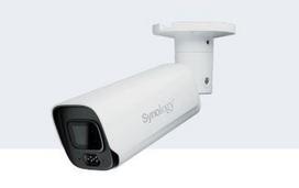 SYNOLOGY Bullet Camera, IP66/67 and IK10 rated, 3840x2160 resolution, adjustable viewing angle ranging from 112.1° to 47.5°, hybrid white/IR LED for up to 31 meters of color night vision, On-camera AI