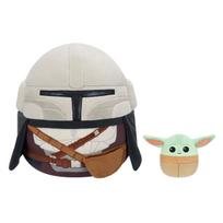 Squishmallows Star Wars Mandalorian ja Grogu pehmosetti, 30 cm ja 9 cm (270560)