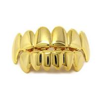 Top Bottom Set Teeth Grillz Comfortable Halloween Tooth New Dental Grills  Fashion Accessory Style A beige