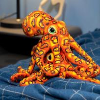 Imitation Leopard Octopus Plush Toys Lovely Cartoon Sea Animals Soft Stuffed Dolls Artifical Octopus Plushie Toys 30cm oranžinė