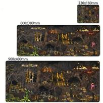 Anime Heroes of Might and Magic 3 Map HD Mouse Pad Laptop Accessories 400x900mm Gaming Keyboard Mat Desk Protector Deskmat Mats 30cmx60cm(11.8x23.6inch) black