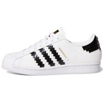 LEGO x adidas Superstar Pagrindo plokštelės Unisex Sportbačiai Balti Debesų balti Pagrindiniai juodi GW5270 36⅔