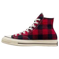 Beyond Retro x Converse Chuck 70 High Perdirbti Flaneliniai Unisex Sportbačiai Raudoni Juodi Nepriekaištingi A05312C 36.5 black