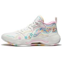 Li Ning Disney X  Blade 2 Low Fabric Synthetic Leather TPU Durable Lightweight Low Top Basketball Shoes Men sneaker White Pink ABAS103-1 43 white