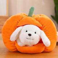 Cute Puppy Kennel Cathouse Creative Pumpkin Pillow Girl Sleeping Rag Doll Children Plush Toy Cushion [Small] 23 * 20 * 15cm (kitten/kennel)