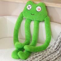 Long-legged Rabbit Doll Black Cat Doll Large Plush Toy Children Girl Sleeping Pillow Rag Doll 1 meter (rabbit with ears 1.2 meters) green