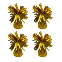 4Pcs Golden Metallic Balloon Weights Holder Reusable Non-Slip Balloons Pendants auksinė