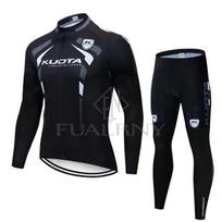 KUOTA Team Autumn Long Sleeve Cycling Jersey Set Cycling Clothing Men Road Bike Suit MTB Outdoor Cycling Sportswear  Sport Wear S