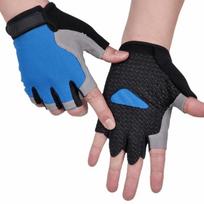 Breathable Half Finger Gloves Anti-slip Gym Training Gloves  Outdoor Sports M mėlyna