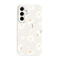 Paprastas ramunėlių telefono dėklas, skirtas Samsung Galaxy A57 A37 A17 A56 A36 A26 A16 A06 A55 A35 A25 A15 A05 4G 5G, su plėvele, kietas dangtelis Samsung A57 5G white
