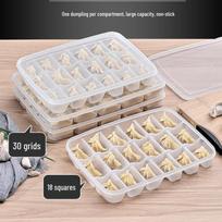 Stackable 18/30-Grid Dumpling Storage Box for Freezer 18 Grid Dumpling Box gray