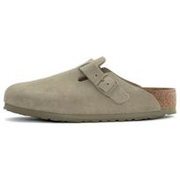 Birkenstock Boston Suede Leather Faded Khaki Unisex Sneakers Tan 1025788 36 gray