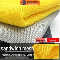 3D Elastingas Tinklelio Audinys Krepšiams, Čiužiniams ir Pagalvėms 200g - Black (In Stock) gray