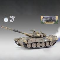 Rusiško pagrindinio kovinio tanko T-90 lydinio metalo liejimo modelis su garsu ir šviesa Kolekcionieriams Pomėgių dekoracijos Ornamentai Draugui