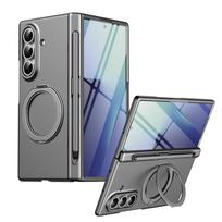 Magnetinis besisukantis dėklas Fold7 Fold8 Samsung Galaxy Z Fold 8 Ultra Wide 7 6 5 4 su rašiklio laikikliu, vyrio stiklo plėvelės dangtelis For Fold 8 Ultra pilka spalva