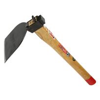Senkichi Forged Hoe with Wide for Soil Tilling and Hole 18cm x 43cm x 11cm One-Handed Hammer, Digging, L-shaped Wedge, (depth) (height) (width) beige