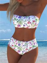 1011 new bikini set two-piece tube top women's swimsuit swimsuit breathable and thin S