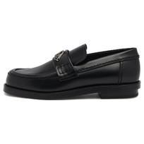 Alexander McQueen Seal Loafer 'Black Gun Metal Women's 783218WIES31081 35 juoda