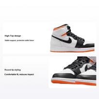 Air Jordan 1 Retro High OG GS Electro Orange Vaikams Bėgimo bateliai Balti Juodi 575441-180 36 white