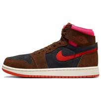 Air Jordan 1 High Zoom Comfort 2 Cacao Wow Picante Red Women Sneakers Brown Black Hyper-Pink DV1305-206 40
