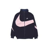 Nike Didelis Swoosh Logotipas Vilnos Šilta Striukė Su Stovu Vyriška Striukė Obsidianas DH2474-456 XL white