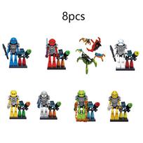 HeroSeries Dinosaur Team Building Blocks Yellow Green Soliders Red Warrior Mighty Action Figures Toys Kids Gifts