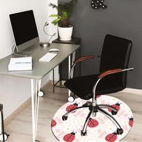 1pc Ladybug Floral Pattern Round carpet, Made of Polyester,Office Chairs, Living Rooms, Or Bedrooms, a Cool Rug for The Living Room.ydt26092 150cm gray