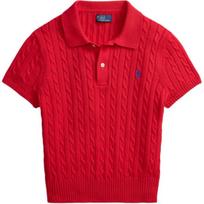 Polo Ralph Lauren Cotton Short Cable Knit Sweater Slim Fit Women sweater WMPOSWENC021623-600 L