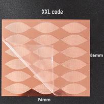 European Double Eyelid Tape: Rose Gold Lace, Water-Activated, Self-Adhesive, Invisible, Seamless, Glue-Free, Half-Moon Stickers 5 sheets/180 stickers - includes fork and clips beige