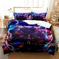 3D Print Anime Berserk Bedding Set Double Twin King Duvet Cover Comforter Pillowcase Boys Girls Adults Bedroom Duvet Cover Sets EU single(135x200cm) brown