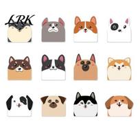 Self-Stick Memos 12Pcs/Set Cartoon Animal Note, 30 Sheets/Pad Self-adhesive Note Pad, Frog Adhesive Super Sticking Power Memo Post Stickies for School D beige