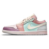 Air Jordan 1 Low SE Easter Pastel Unisex Sneakers Multi-Color Champagne Coconut-Milk DJ5196-615 42 white