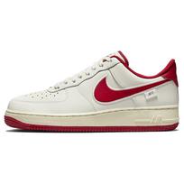 Nike Air Force 1 07 Sail Gym Red Embroidered Swoosh Unisex Sneakers Cream Coconut-Milk Flat-Pewter FV0392-101 36.5