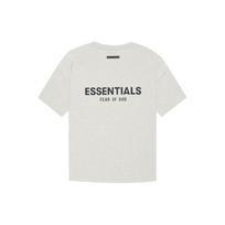 Fear of God Essentials Short Sleeve T-Shirt SS21 Unisex Tops Light-Heather-Oatmeal FOG-SS21-597 L white